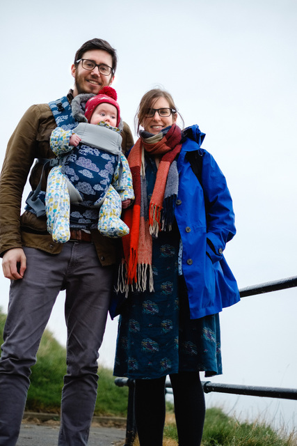 Adam, Liz and Alex in Tynemouth